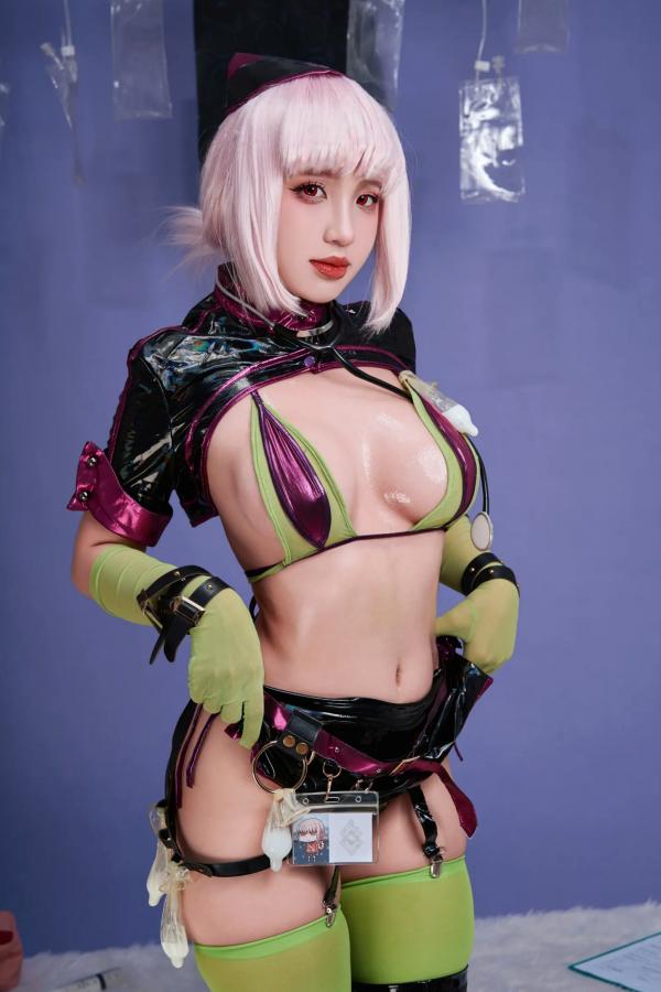    Puy Puy - Nightingale Halloween 万圣节暗黑护士角色扮演，性感漆皮制服诱惑，美艳红瞳冷艳出镜 [91P]第12张图片