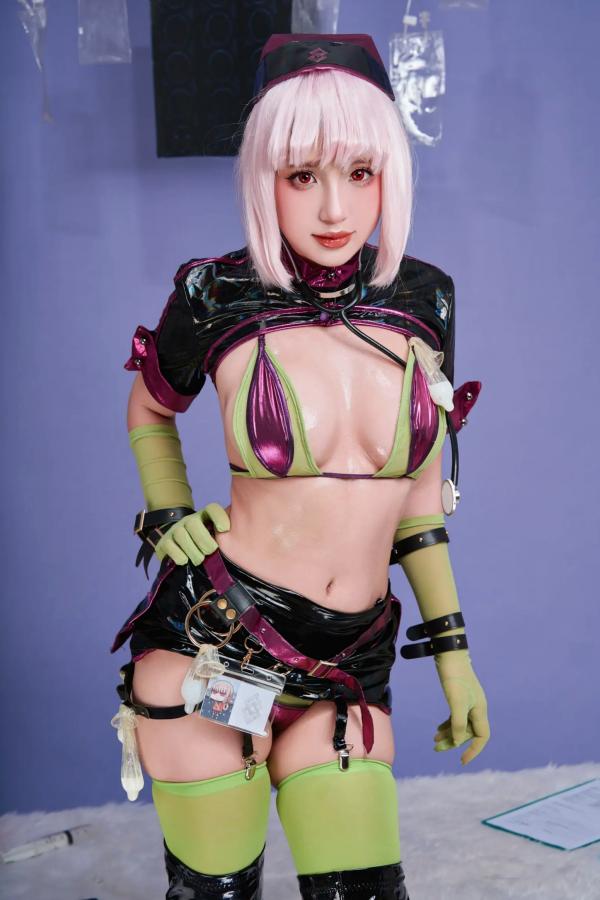    Puy Puy - Nightingale Halloween 万圣节暗黑护士角色扮演，性感漆皮制服诱惑，美艳红瞳冷艳出镜 [91P]第13张图片