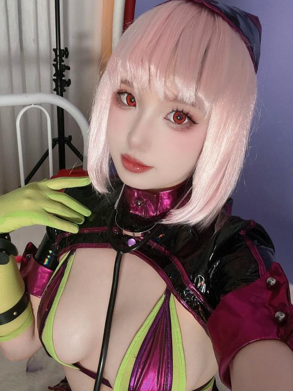    Puy Puy - Nightingale Halloween 万圣节暗黑护士角色扮演，性感漆皮制服诱惑，美艳红瞳冷艳出镜 [91P]第70张图片