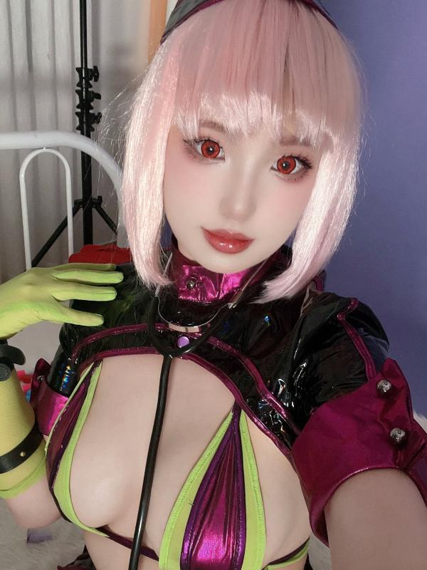    Puy Puy - Nightingale Halloween 万圣节暗黑护士角色扮演，性感漆皮制服诱惑，美艳红瞳冷艳出镜 [91P]第71张图片