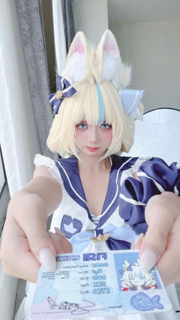    PoppaChan Sameko Saba二次元猫耳少女cosplay私房写真，清凉蓝白水手服诱惑，甜美可爱的室内唯美演绎，尽享治愈系灵动美少女风情[81P]第43张图片