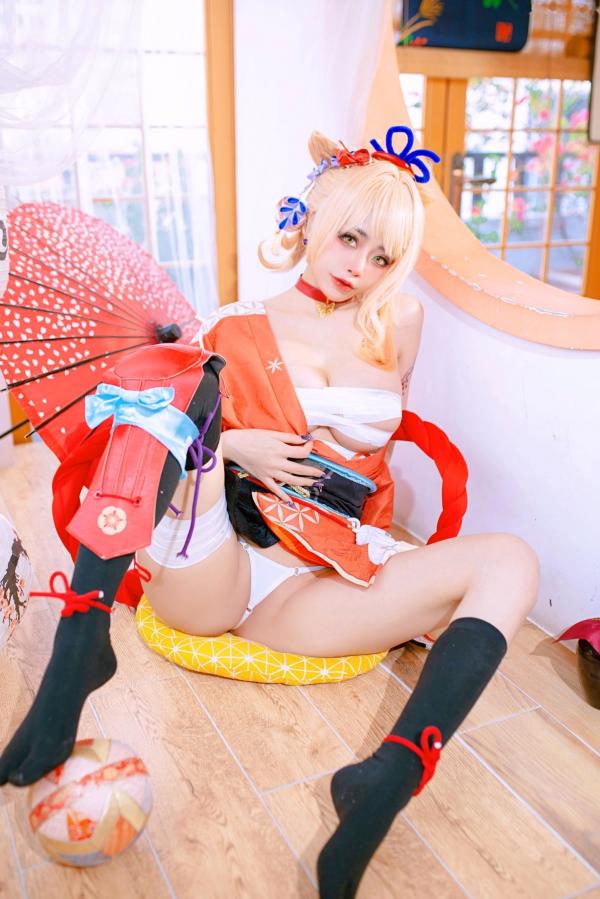    Byoru-宵宫-原神-Yoimiya-Genshin-Impact-日式私房高还原Cos大尺度写真第5张图片