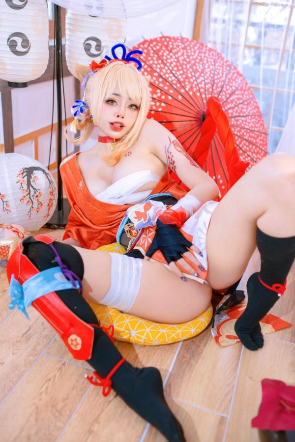   Byoru-宵宫-原神-Yoimiya-Genshin-Impact-日式私房高还原Cos大尺度写真第9张图片
