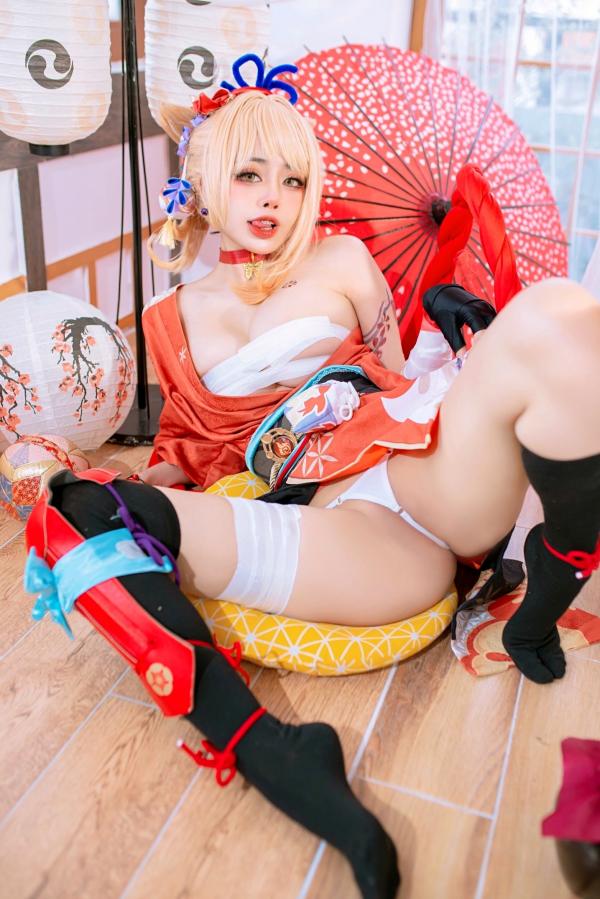    Byoru-宵宫-原神-Yoimiya-Genshin-Impact-日式私房高还原Cos大尺度写真第10张图片