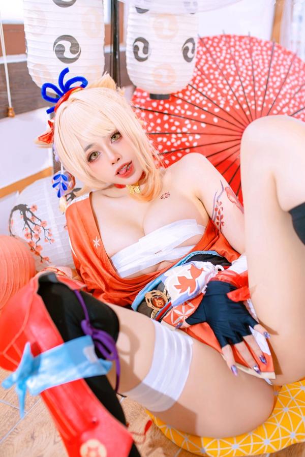    Byoru-宵宫-原神-Yoimiya-Genshin-Impact-日式私房高还原Cos大尺度写真第13张图片