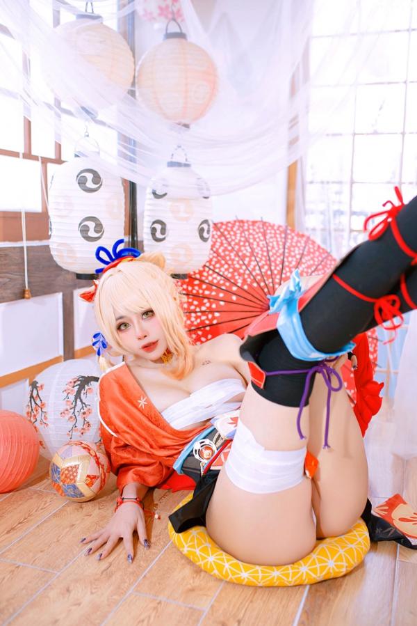    Byoru-宵宫-原神-Yoimiya-Genshin-Impact-日式私房高还原Cos大尺度写真第14张图片