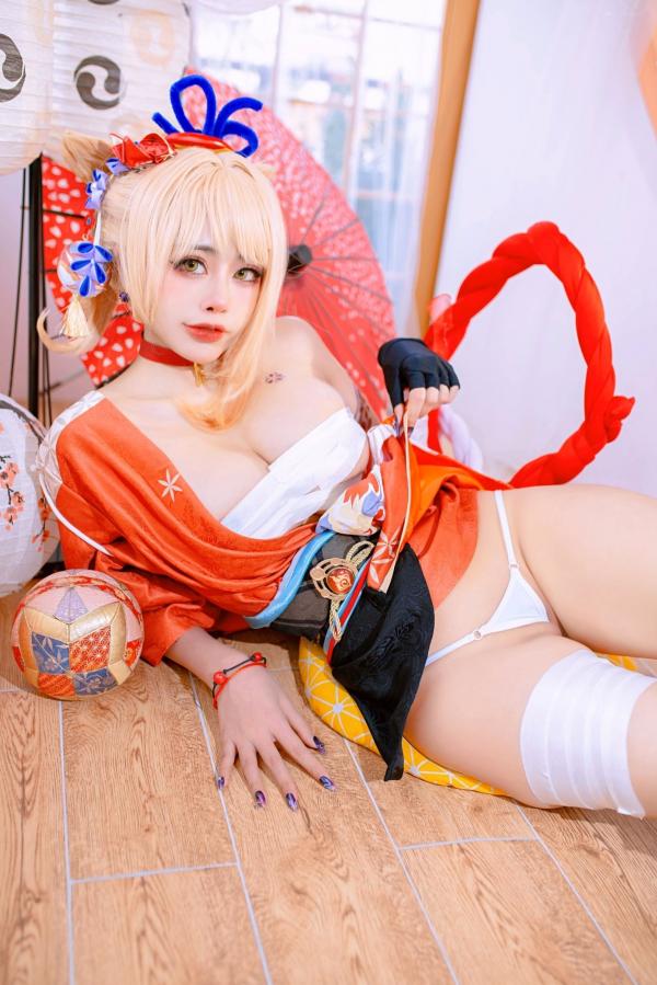    Byoru-宵宫-原神-Yoimiya-Genshin-Impact-日式私房高还原Cos大尺度写真第16张图片