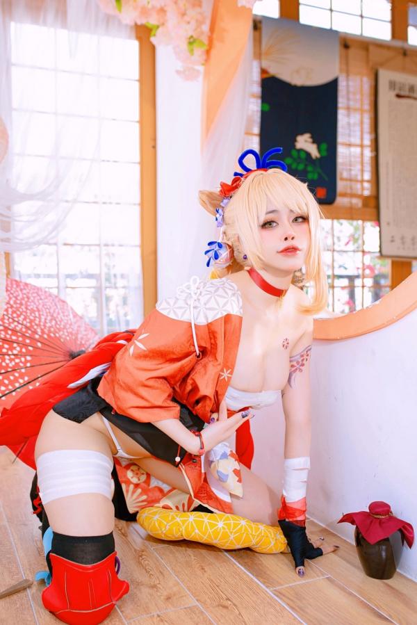   Byoru-宵宫-原神-Yoimiya-Genshin-Impact-日式私房高还原Cos大尺度写真第19张图片