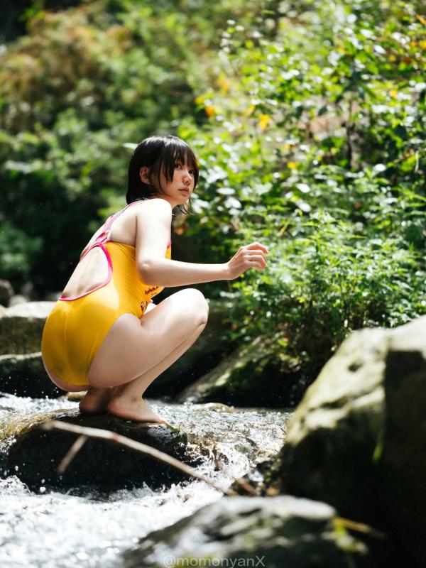    NAGISA魔物喵 - 夏日溪涧户外写真，清爽连体泳衣与戏水时光 [72P]第61张图片