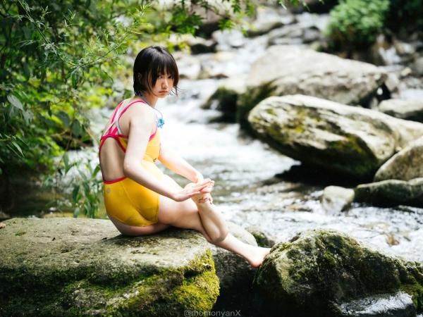    NAGISA魔物喵 - 夏日溪涧户外写真，清爽连体泳衣与戏水时光 [72P]第68张图片