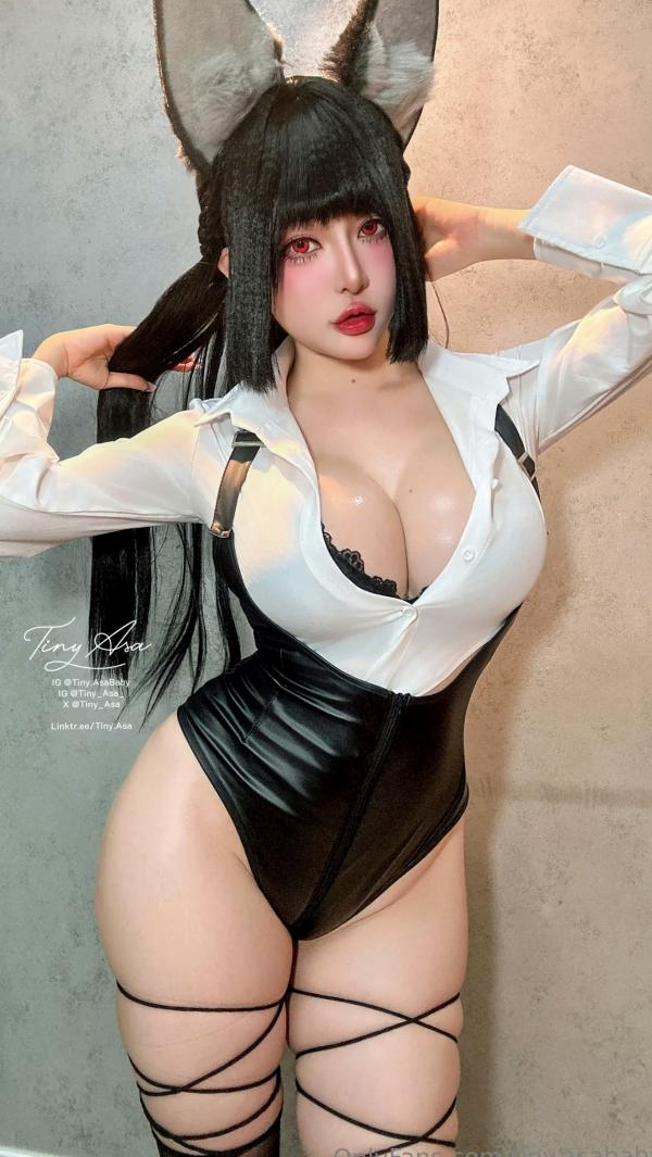    Tiny Asa Miyabi 猫耳诱惑：极致性感漆皮系带cosplay私房写真合集第24张图片