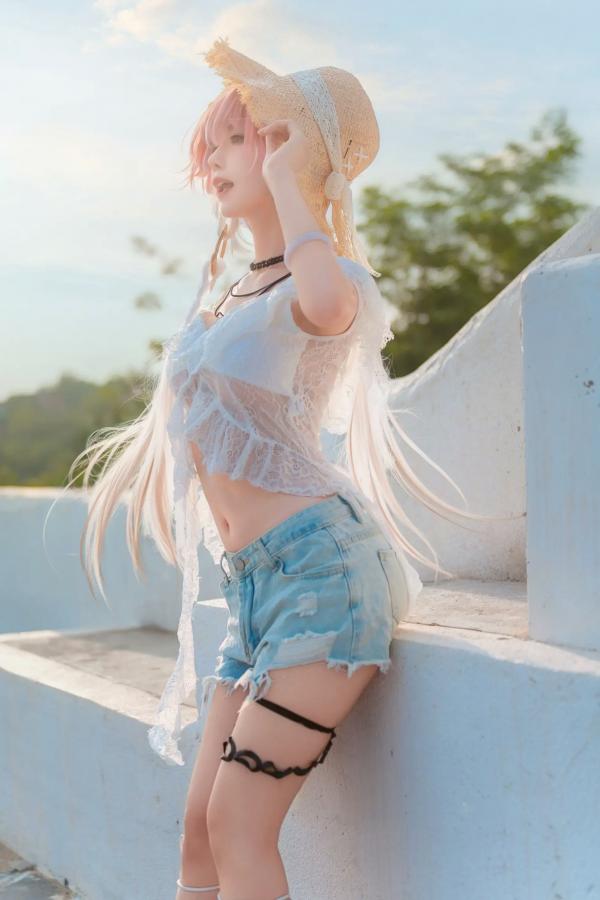    Shika小鹿鹿 海边夏日写真 动漫角色扮演 唯美海景 蕾丝装束 清新治愈人像摄影 [22P]第1张图片