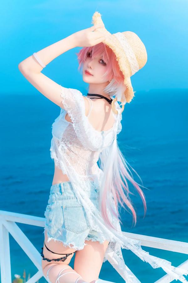    Shika小鹿鹿 海边夏日写真 动漫角色扮演 唯美海景 蕾丝装束 清新治愈人像摄影 [22P]第5张图片