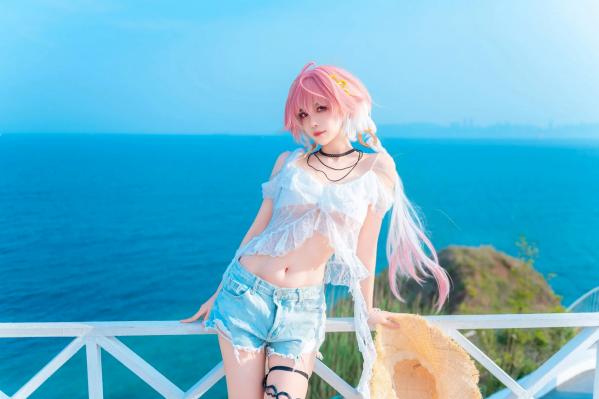    Shika小鹿鹿 海边夏日写真 动漫角色扮演 唯美海景 蕾丝装束 清新治愈人像摄影 [22P]第8张图片