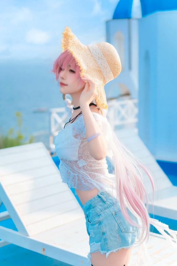    Shika小鹿鹿 海边夏日写真 动漫角色扮演 唯美海景 蕾丝装束 清新治愈人像摄影 [22P]第12张图片