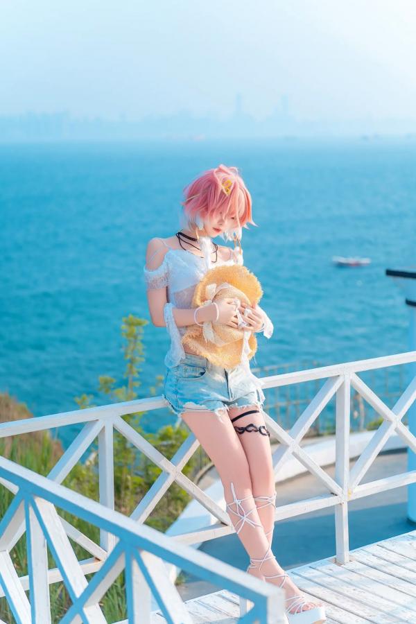    Shika小鹿鹿 海边夏日写真 动漫角色扮演 唯美海景 蕾丝装束 清新治愈人像摄影 [22P]第15张图片