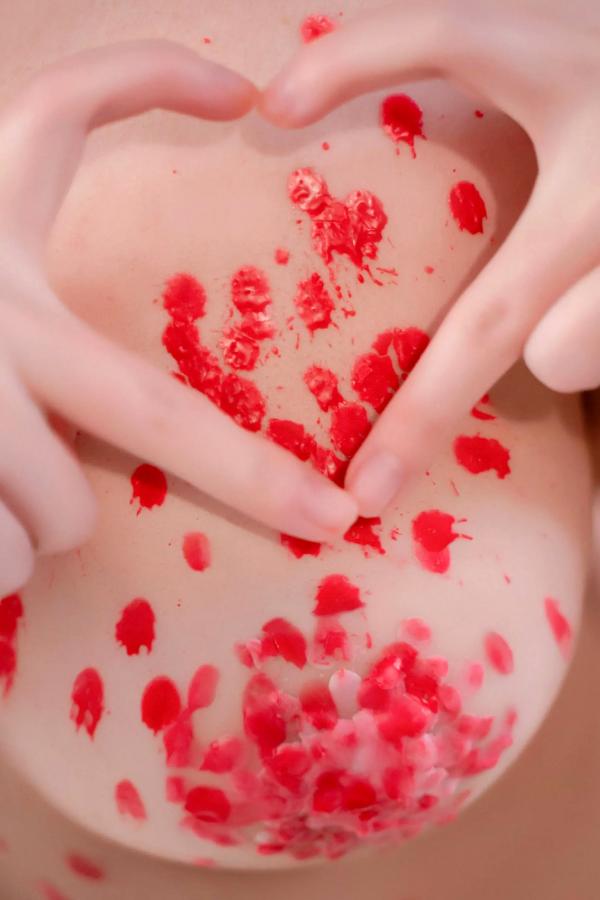    虎森森 - 圣诞快乐：节日红绿彩绘私房写真，火辣诱惑圣诞女神，性感视觉盛宴第12张图片