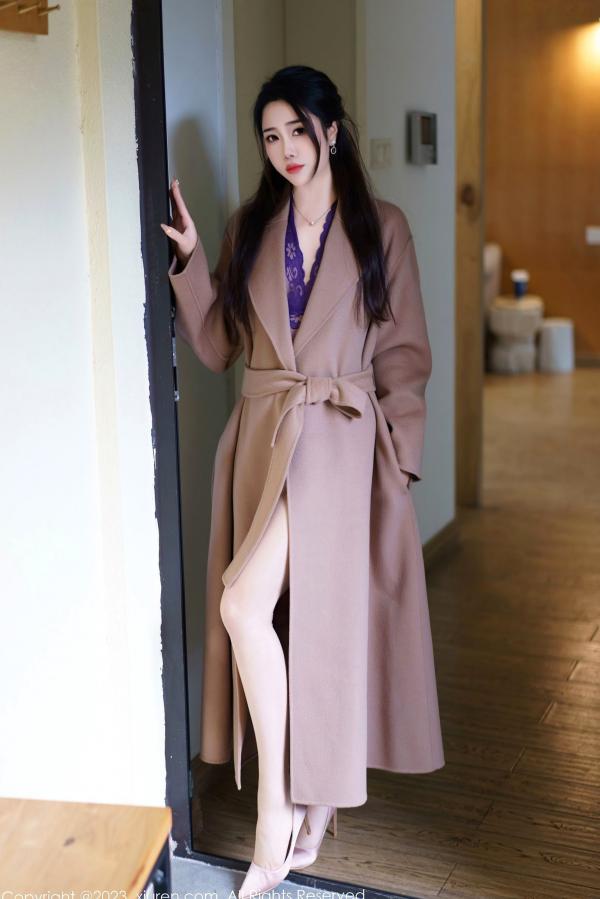    XiuRen秀人网7315-严利娅Yuliya：深紫色蕾丝透视内衣，极致诱惑私房写真，凹凸有致妩媚动人第3张图片