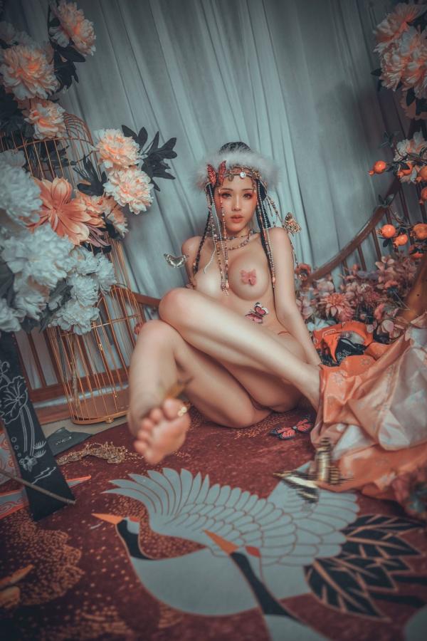    钛合金TiTi-含香：梦幻蝴蝶国风艺术私房照，绝美妆造与极致诱惑的视觉盛宴第41张图片