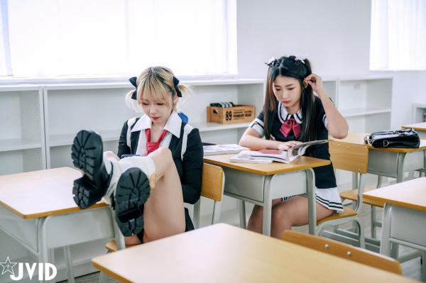    JVID-黎菲儿-黎茉-情欲校园补考日-学生制服私密补习-教室相互探索-大尺度性感诱惑-2023.03.27第16张图片
