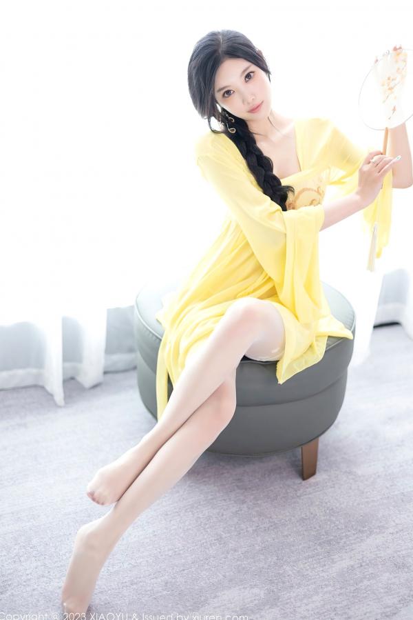 杨晨晨 sugar小甜心CC  XiaoYu语画界-1126-杨晨晨Yome：明媚亮黄居家私房写真，诱惑连衣短裙演绎极致美感，无圣光大尺度唯美视觉盛宴第62张图片
