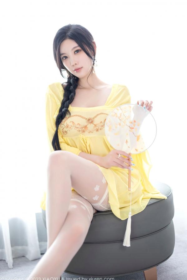 杨晨晨 sugar小甜心CC  XiaoYu语画界-1126-杨晨晨Yome：明媚亮黄居家私房写真，诱惑连衣短裙演绎极致美感，无圣光大尺度唯美视觉盛宴第63张图片