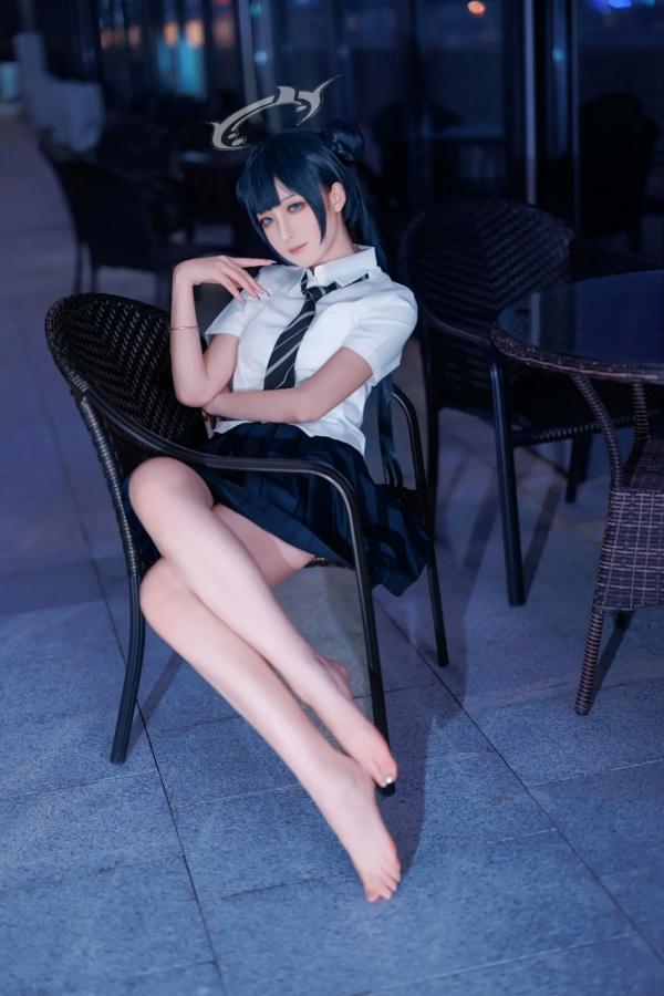    封疆疆v - 妃咲JK制服私房写真，蔚蓝档案夜景夜拍，清纯校服少女角色扮演[33P]第3张图片