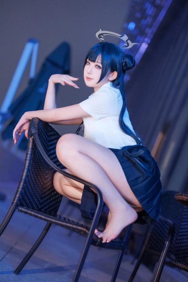    封疆疆v - 妃咲JK制服私房写真，蔚蓝档案夜景夜拍，清纯校服少女角色扮演[33P]第6张图片