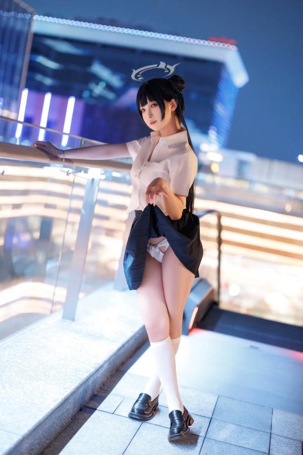    封疆疆v - 妃咲JK制服私房写真，蔚蓝档案夜景夜拍，清纯校服少女角色扮演[33P]第14张图片