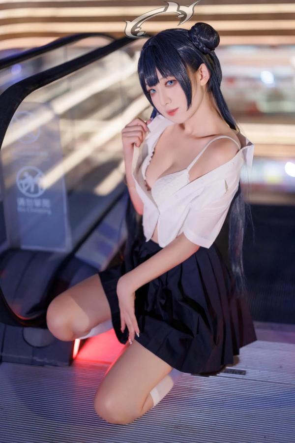    封疆疆v - 妃咲JK制服私房写真，蔚蓝档案夜景夜拍，清纯校服少女角色扮演[33P]第15张图片