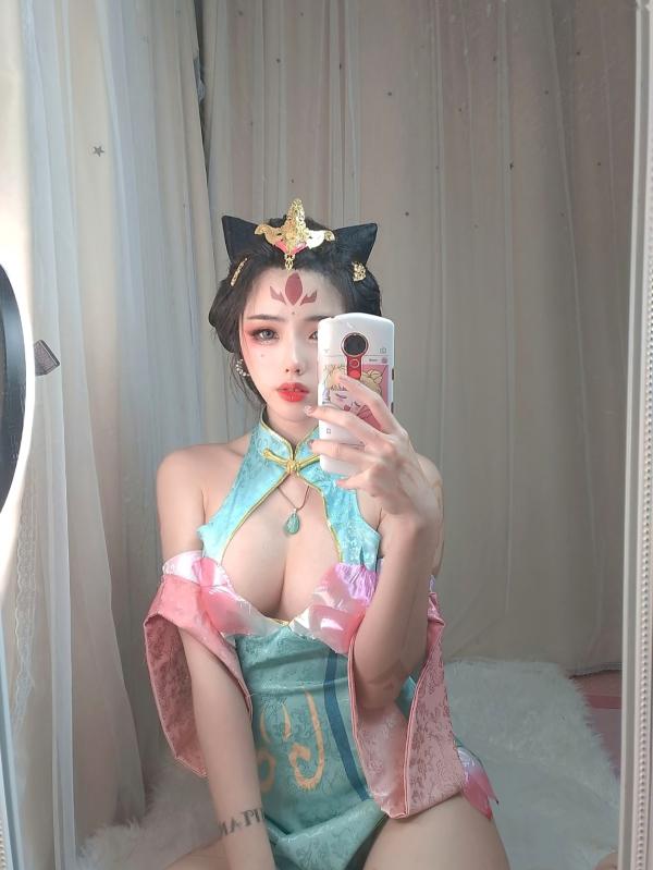   钛合金TiTi-杨玉环古风COSPLAY高叉旗袍绝美镜面私房诱惑第1张图片