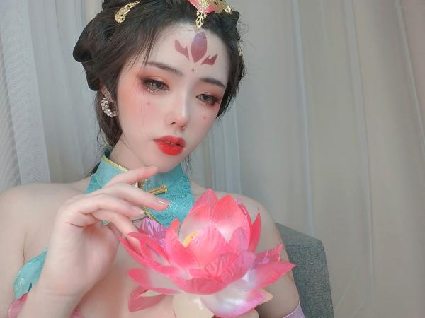    钛合金TiTi-杨玉环古风COSPLAY高叉旗袍绝美镜面私房诱惑第9张图片