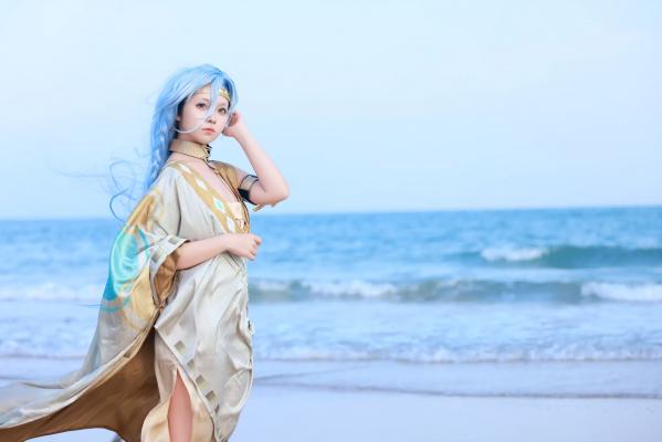    G44不会受伤丨重返未来1999 37角色绝美Cosplay丨治愈系海边沙滩外拍唯美写真 [35P]第20张图片