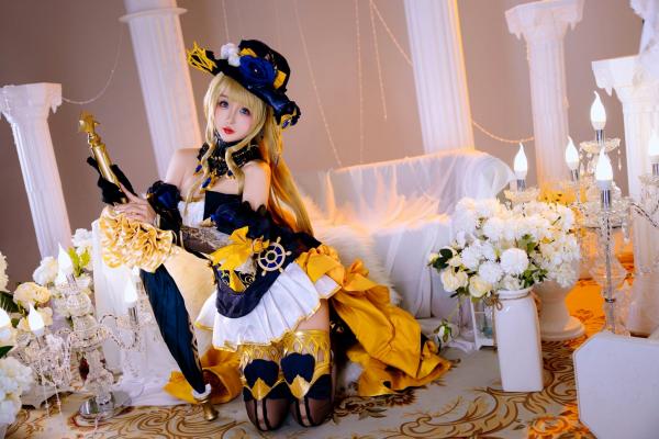    日奈娇《原神》娜维娅Cosplay精品写真，华丽礼服与私房性感视觉盛宴，角色还原与身材福利完美结合第14张图片