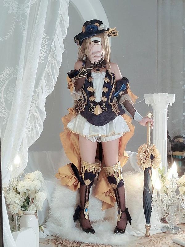    日奈娇《原神》娜维娅Cosplay精品写真，华丽礼服与私房性感视觉盛宴，角色还原与身材福利完美结合第62张图片