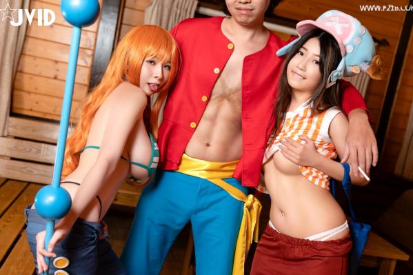    JVID-肉包Mini与黎菲儿海贼王角色扮演：航海王主题捆绑写真，娜美与乔巴的私房诱惑，极限大尺度cosPLAY福利合集第40张图片