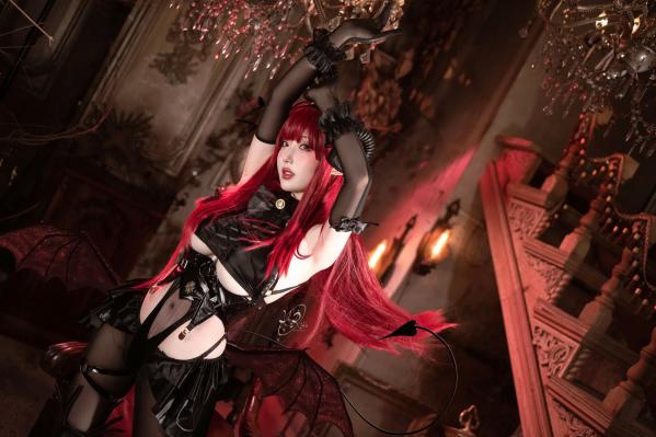    切切celia - 兴登堡魅魔COS，暗黑哥特风格角色扮演，性感迷人视觉盛宴第37张图片