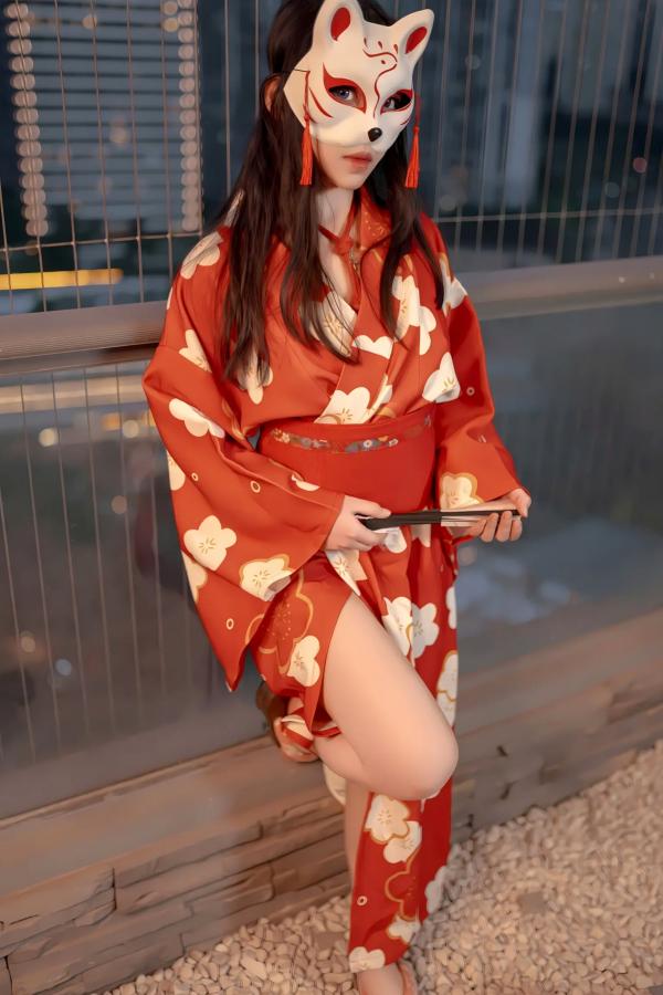    Bangni邦尼和服束缚写真：日式狐狸面具下的神秘诱惑，唯美与风情并存[93P]第31张图片