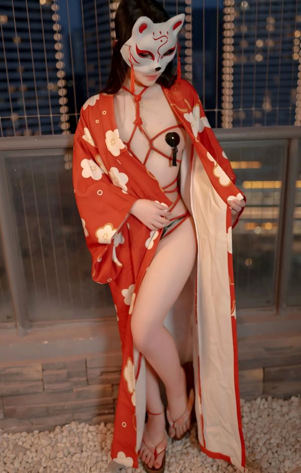    Bangni邦尼和服束缚写真：日式狐狸面具下的神秘诱惑，唯美与风情并存[93P]第40张图片