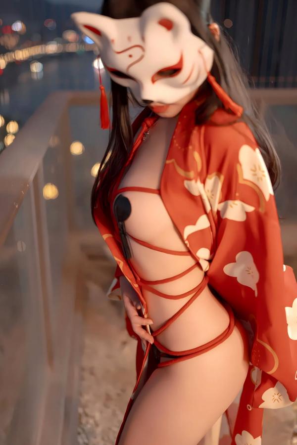    Bangni邦尼和服束缚写真：日式狐狸面具下的神秘诱惑，唯美与风情并存[93P]第79张图片