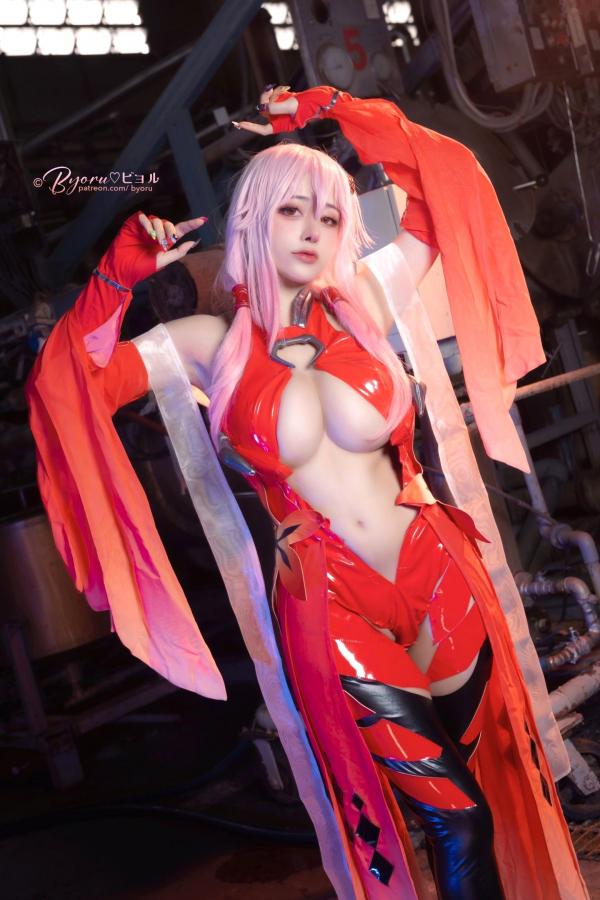    Byoru-Inori-Yuzuriha 楪祈Cosplay，超还原动漫红衣战装，极致性感，御姐风范，视觉盛宴第41张图片