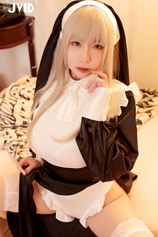    JVID黎菲儿——圣洁禁忌修女角色扮演，拥有奇迹神乳的诱惑写真，制服私房大尺度合集第15张图片