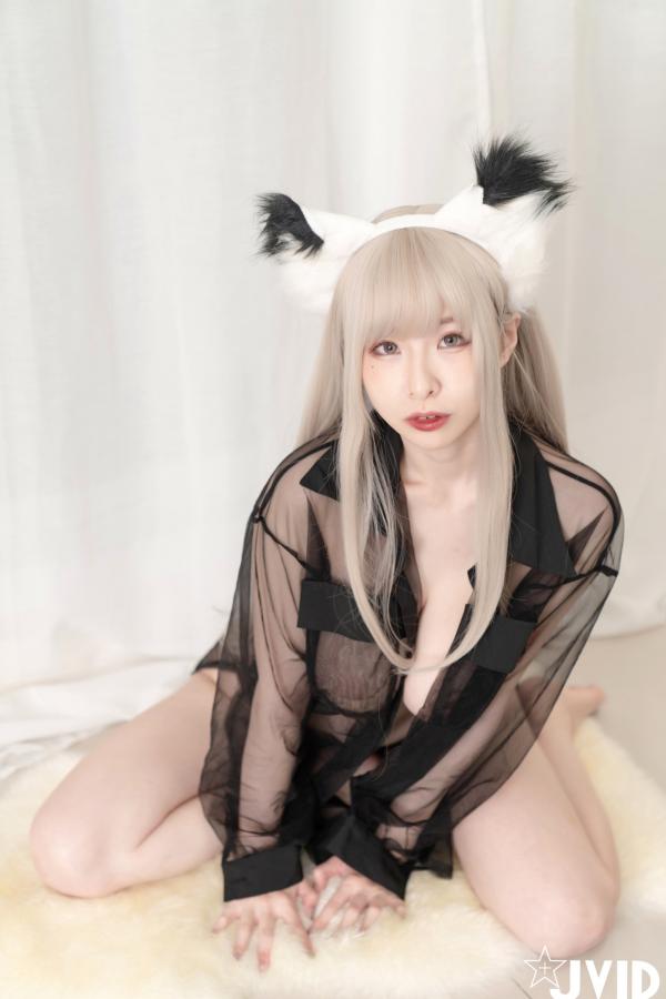    JVID-黎菲儿-猫系女友角色扮演-超柔软巨乳透视诱惑-性感私房照-波点内衣-居家女友想和你黏在一起-2022.12.08第8张图片