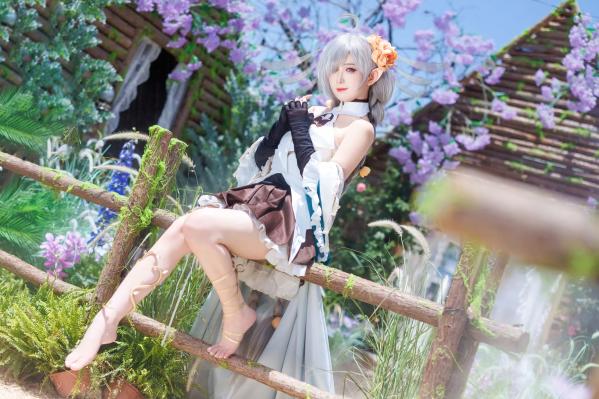    封疆疆v - 埃佛森cos写真，花海森系梦幻精灵少女，治愈系唯美古风，清新脱俗气质女神第2张图片