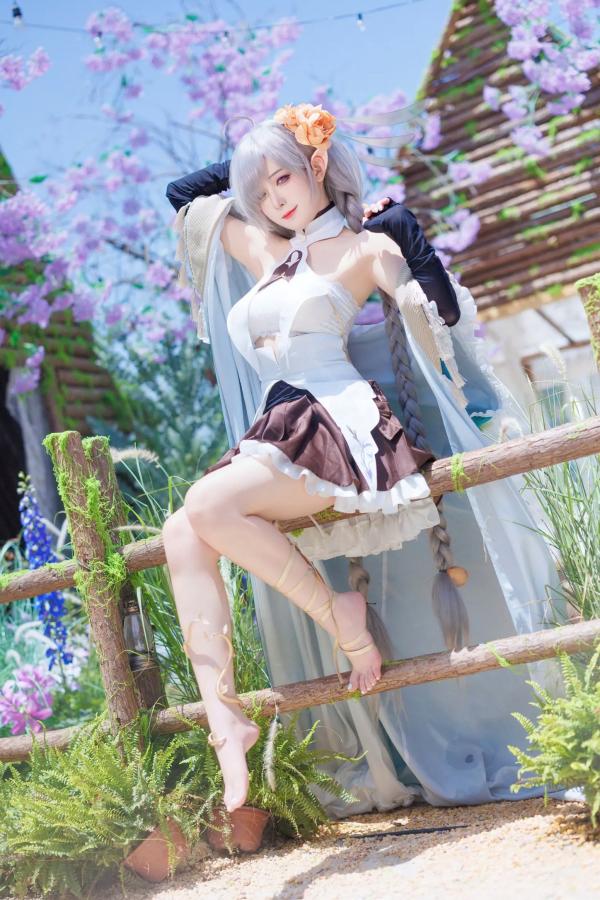    封疆疆v - 埃佛森cos写真，花海森系梦幻精灵少女，治愈系唯美古风，清新脱俗气质女神第3张图片