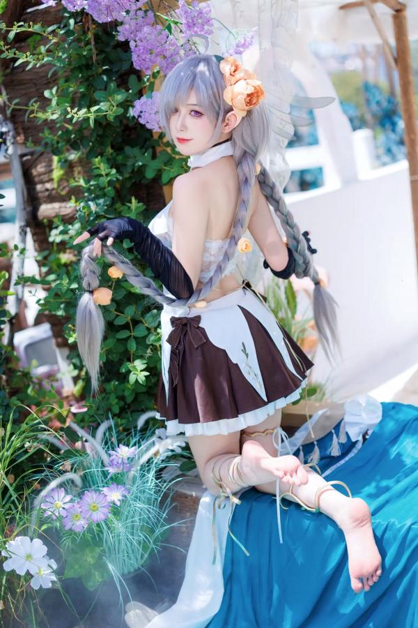    封疆疆v - 埃佛森cos写真，花海森系梦幻精灵少女，治愈系唯美古风，清新脱俗气质女神第4张图片
