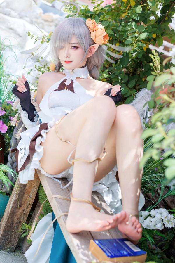    封疆疆v - 埃佛森cos写真，花海森系梦幻精灵少女，治愈系唯美古风，清新脱俗气质女神第8张图片