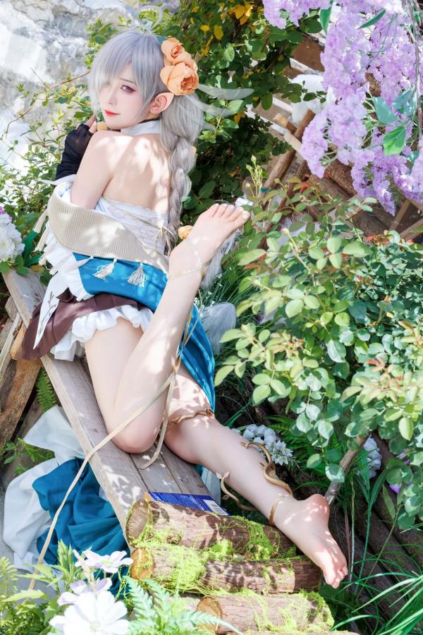    封疆疆v - 埃佛森cos写真，花海森系梦幻精灵少女，治愈系唯美古风，清新脱俗气质女神第9张图片