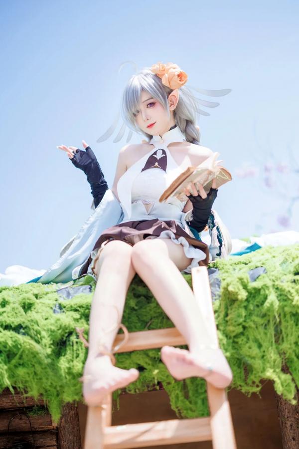    封疆疆v - 埃佛森cos写真，花海森系梦幻精灵少女，治愈系唯美古风，清新脱俗气质女神第10张图片