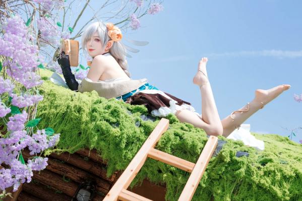    封疆疆v - 埃佛森cos写真，花海森系梦幻精灵少女，治愈系唯美古风，清新脱俗气质女神第12张图片